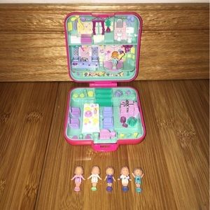Vintage Blue Bird Pollyville Polly Pockets Birthday Party Toys